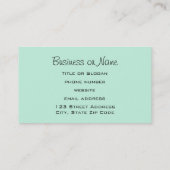 Bay Horse Standing in a Field Business Card (Back)