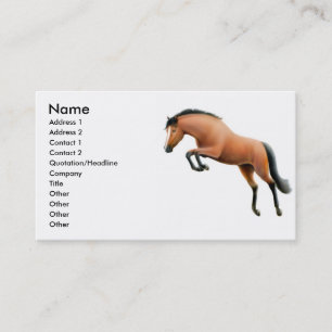 Bay Jumping Horse Business Card