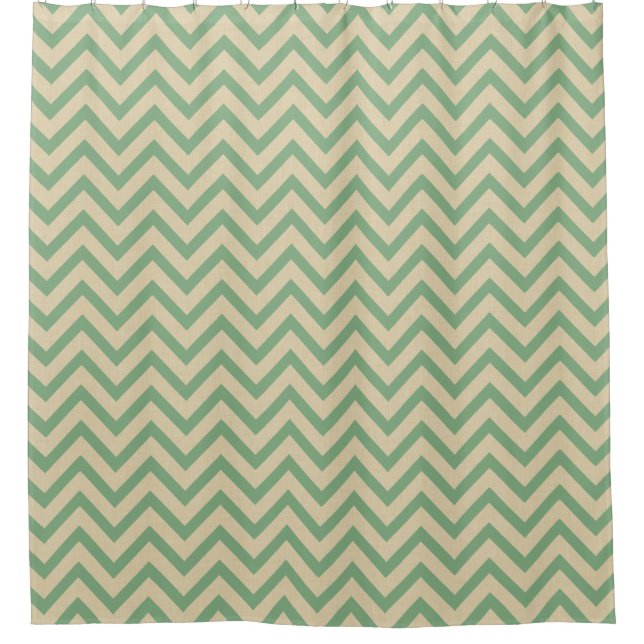 Bay Leaf Spice Moods Chevrons Shower Curtain (Front)