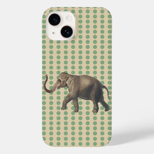 Bay Leaf Spice Moods Dots with Elephant Case-Mate iPhone Case (Back)
