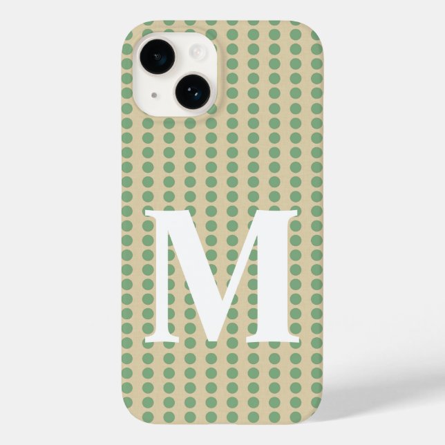Bay Leaf Spice Moods Dots with monogram Case-Mate iPhone Case (Back)