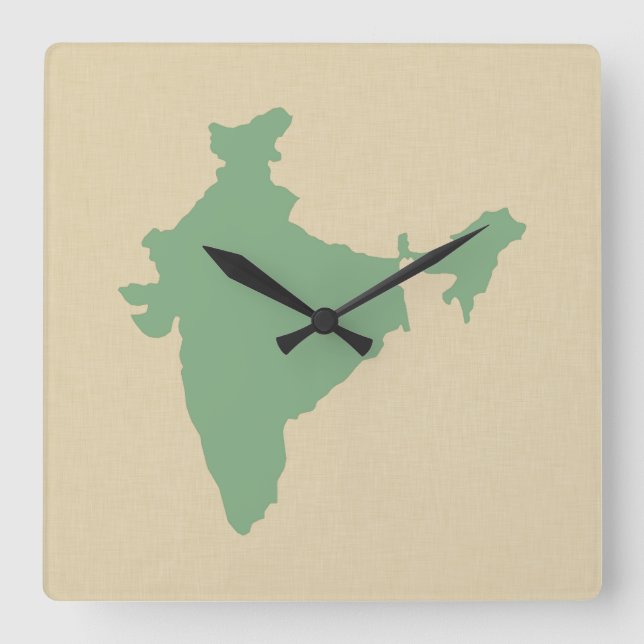 Bay Leaf Spice Moods India Square Wall Clock (Front)