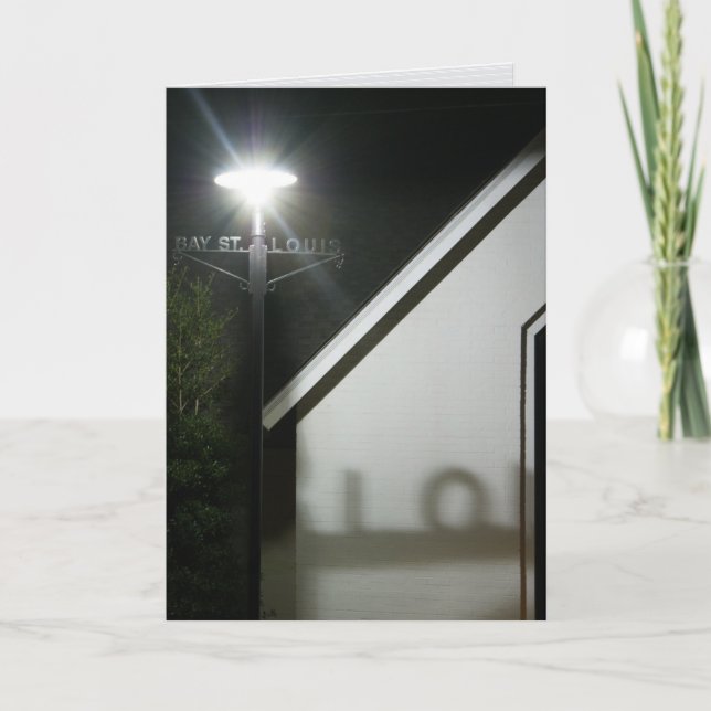 "bay light @ night" greeting card (Front)