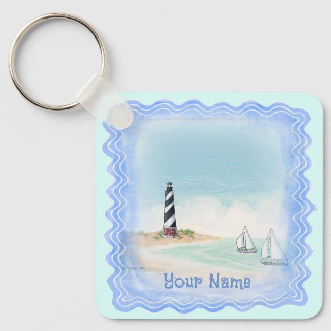 Bay Lighthouse Key Ring (Front)