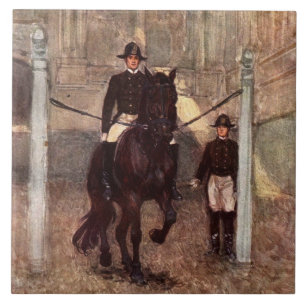 Bay Lipizzan Stallion Piaffe Tile