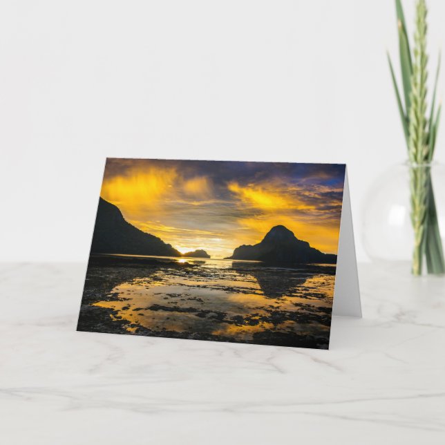 Bay Of El Nido Sunset Card (Front)