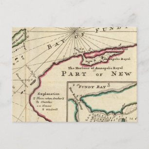 Bay of Fundy and harbour of Annapolis Royal Postcard