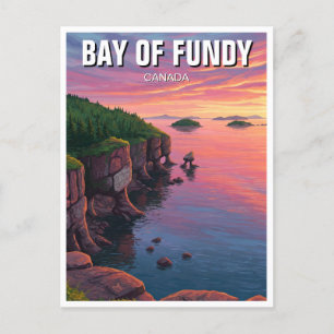 Bay of Fundy Nova Scotia Canada Postcard
