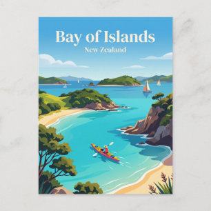 Bay of Islands New Zealand Postcard