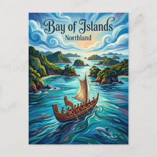 Bay of Islands New Zealand Postcard