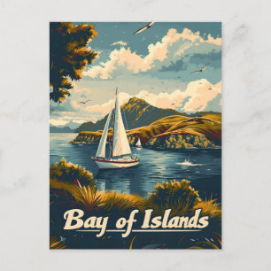 Bay of Islands travel ad Postcard