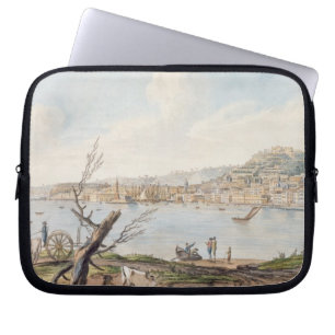 Bay of Naples from sea shore near the Maddalena Br Laptop Sleeve
