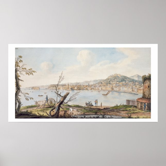 Bay of Naples from sea shore near the Maddalena Br Poster (Front)