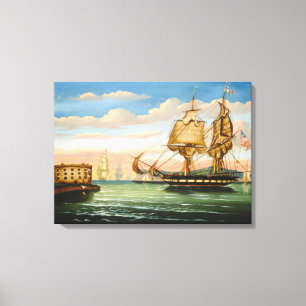Bay of New York, Sunset Canvas Print