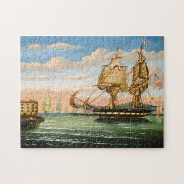 Bay of New York, Sunset Jigsaw Puzzle (Horizontal)