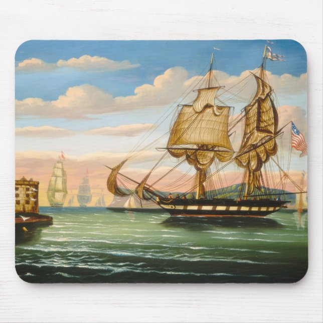 Bay of New York, Sunset Mouse Mat (Front)