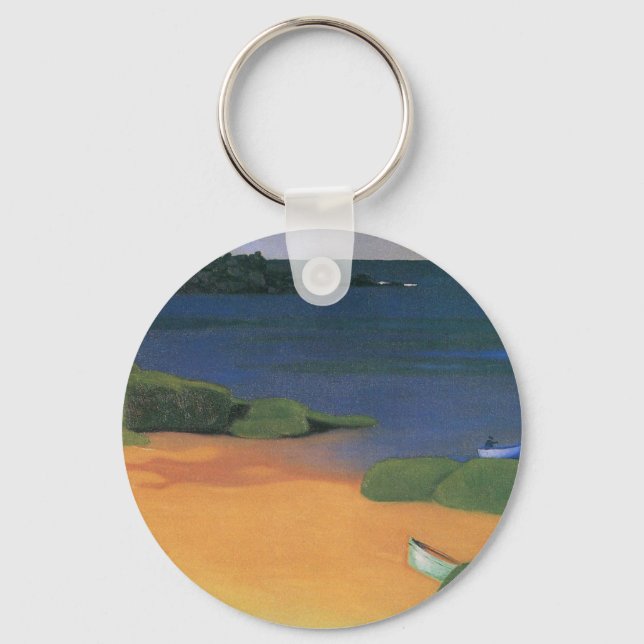 Bay of Tregastel by Felix Vallotton, Fine Art Key Ring (Front)