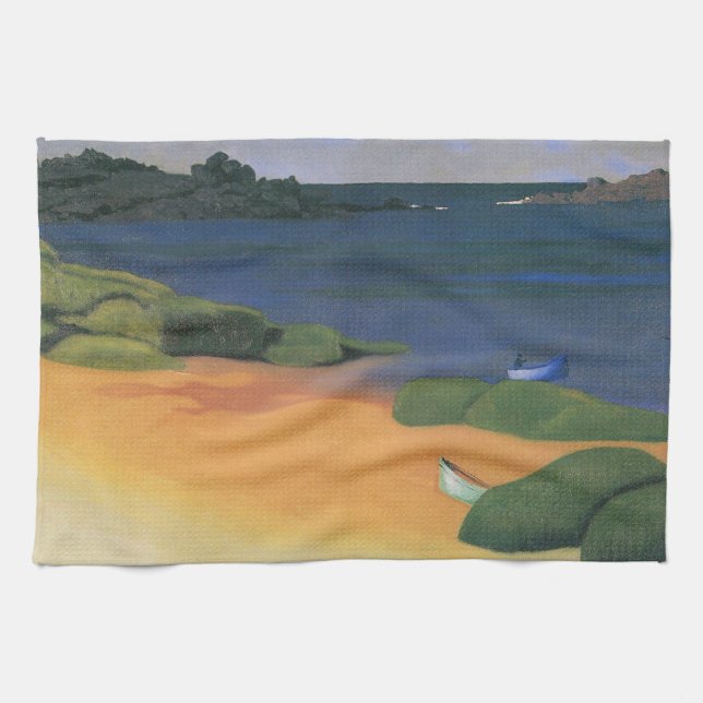 Bay of Tregastel by Felix Vallotton, Fine Art Tea Towel (Horizontal)