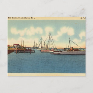 Bay Scene, Beach Haven, New Jersey Postcard