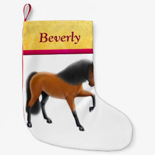 Bay Spanish Horse Christmas Stocking