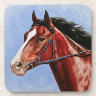 Bay Thoroughbred Race Horse Coaster