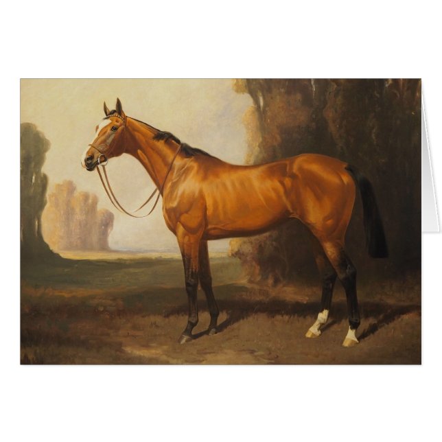 Bay Thoroughbred Vintage Painting by James Palmer (Front Horizontal)