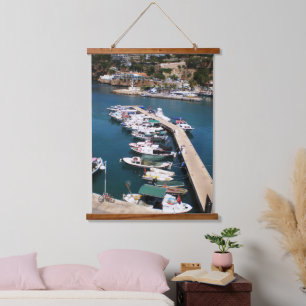 Bay with cruise boats   in old city of Antalya Hanging Tapestry