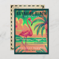 Bayahibe Beach DR Retro Flamingos Souvenir 1950s