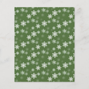 Bayberry Green and White Snow Flake Flurries Flyer