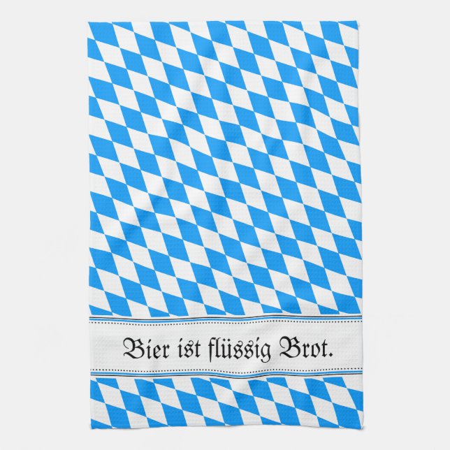 Bayerische Rauten Geschirrtuch Template Tea Towel (Vertical)