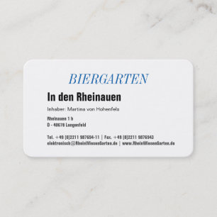 Bayerische Visitenkarte Business Card