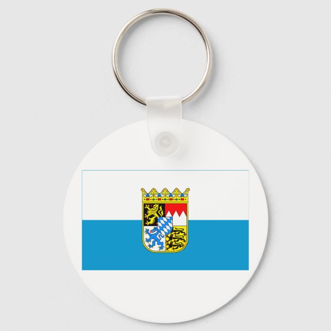 Bayern / Bavaria Flag with Arms Key Ring (Front)
