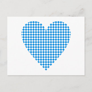 Bayern Herz Rauten Bavaria heart diamonds Postcard
