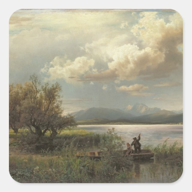 Bayern Landscape, 1856 Square Sticker (Front)