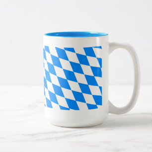 Bayern Rauten Fahne Two-Tone Coffee Mug
