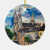 Bayeux Cathedral France Ceramic Ornament