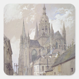 Bayeux Cathedral, View from the South East Square Sticker