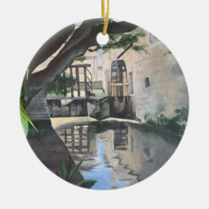 Bayeux France Water Wheel Ornament