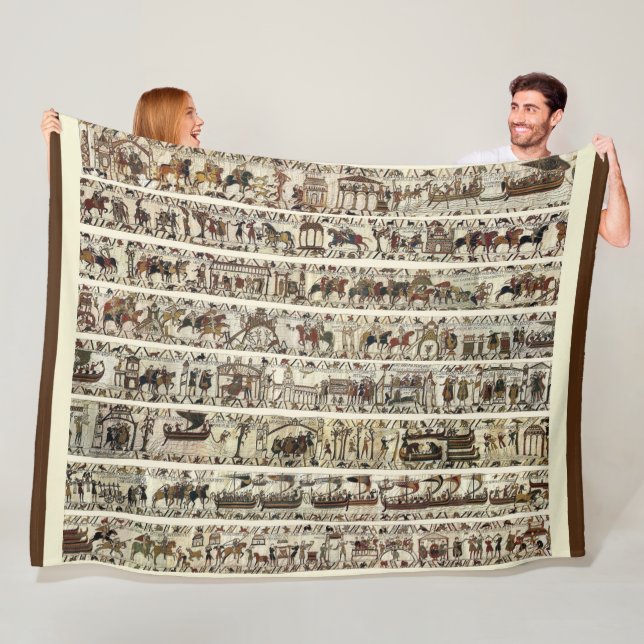 BAYEUX TAPESTRY 1066 Battle of Hastings Fleece Blanket (In Situ)