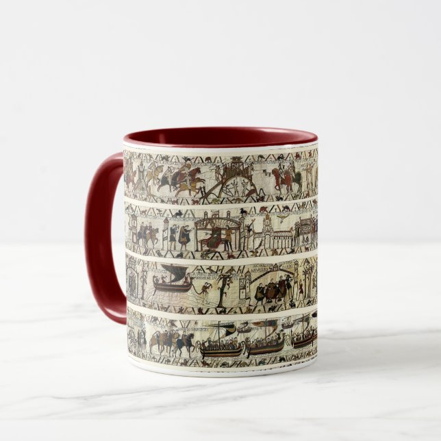 BAYEUX TAPESTRY 1066 Battle of Hastings Mug (Front Left)