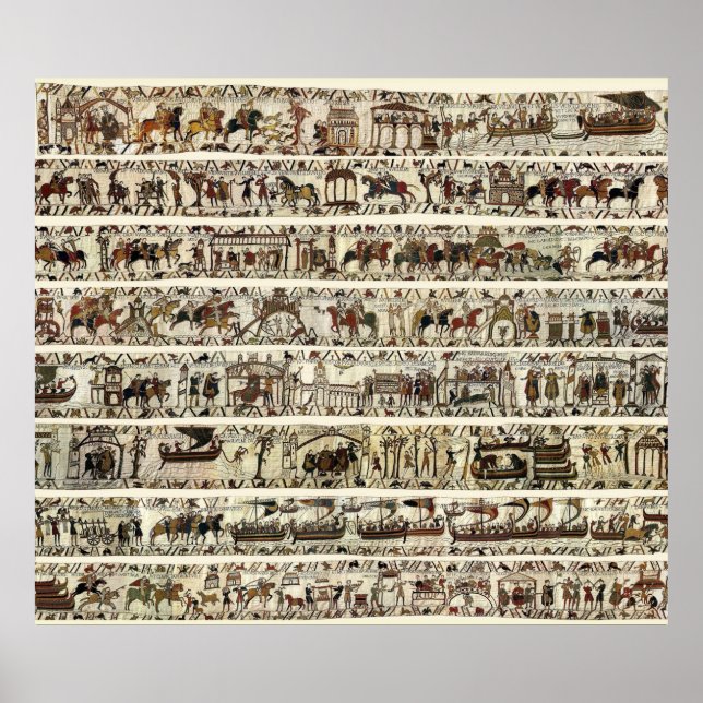 BAYEUX TAPESTRY 1066 Battle of Hastings Poster (Front)