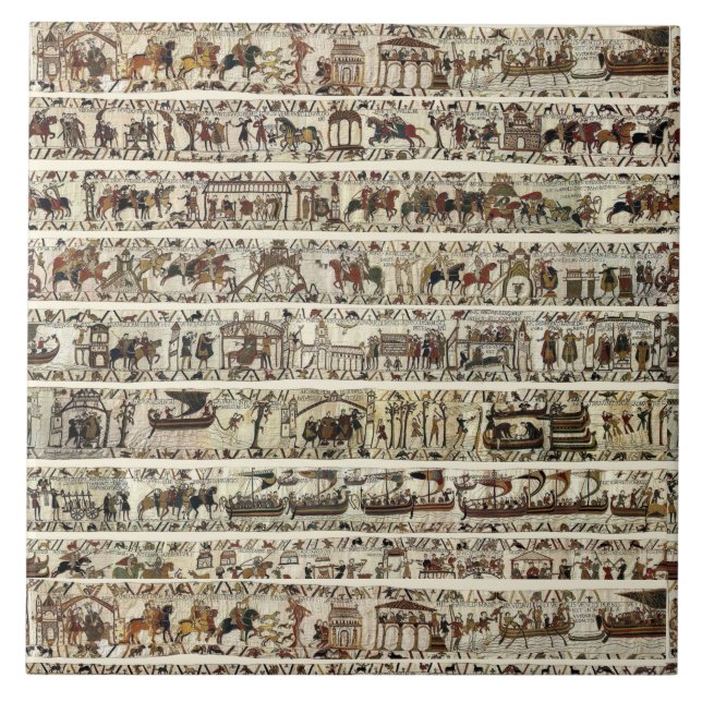BAYEUX TAPESTRY 1066 Battle of Hastings Tile (Front)