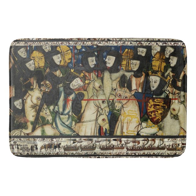 BAYEUX TAPESTRY 1066 Death of King Harold Bath Mat (Front)