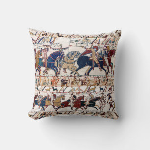 BAYEUX TAPESTRY 1066 NORMAN KNIGHTS AND ARCHERS CUSHION