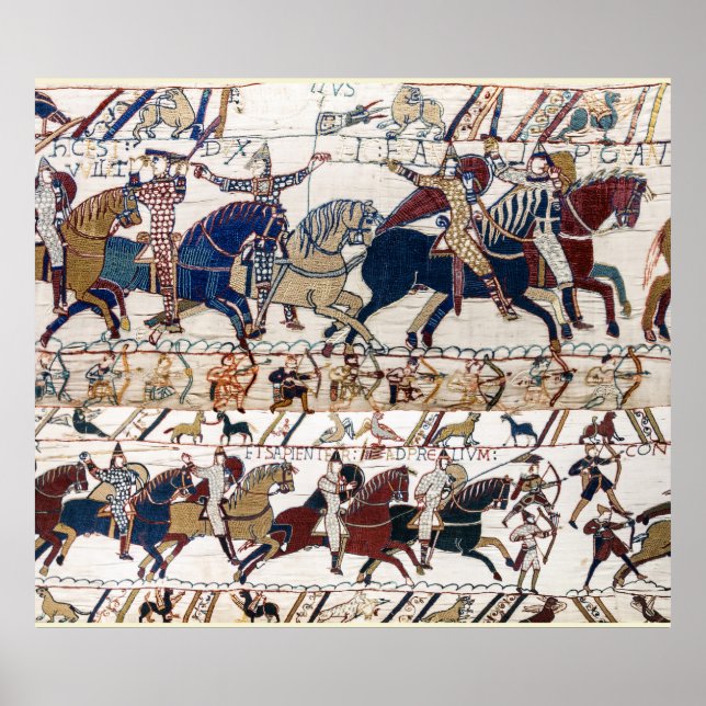 BAYEUX TAPESTRY 1066 NORMAN KNIGHTS AND ARCHERS POSTER (Front)
