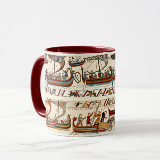 BAYEUX TAPESTRY 1066,NORMAN KNIGHTS ,VIKING SHIPS MUG