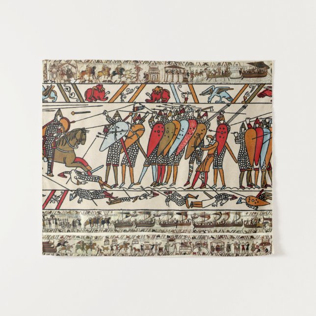 BAYEUX TAPESTRY BATTLE OF HASTINGS NORMAN KNIGHTS  (Front (Horizontal))