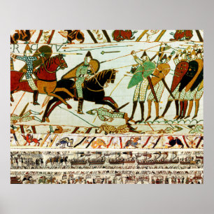 BAYEUX TAPESTRY,BATTLE OF HASTINGS ,NORMAN KNIGHTS POSTER