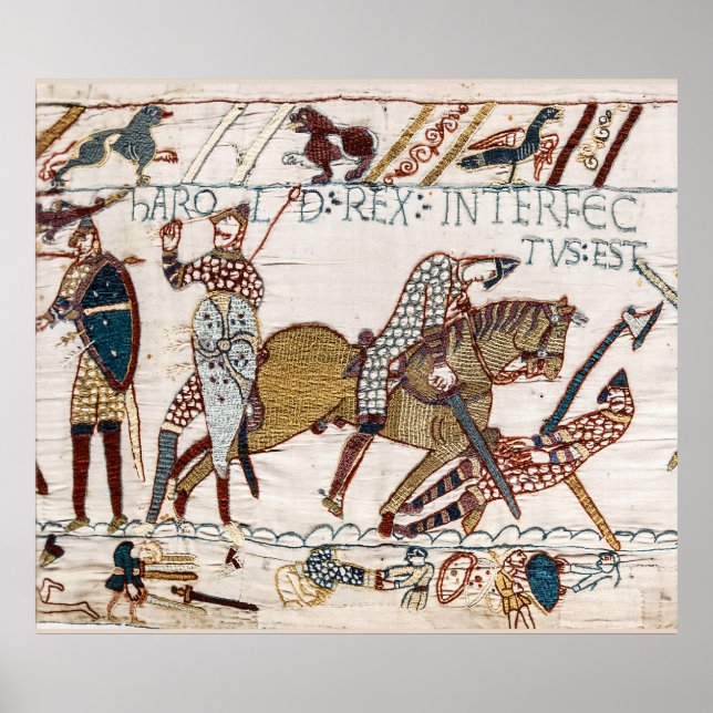 BAYEUX TAPESTRY Death of King Harold at Battle  Poster (Front)