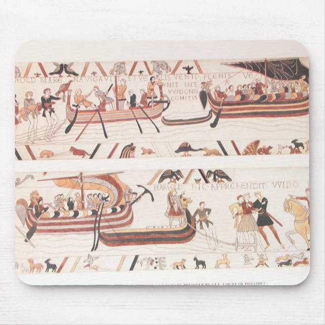 Bayeux Tapestry Detail - Ships Mousepad (Front)